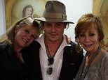 reba@janinedunn and I loved getting to visit with Johnny Depp and his group last night after our show at Caesars. What a nice man!!!!#chocolat #findingneverland