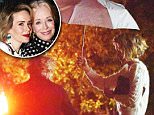 EXCLUSIVE: Sarah Paulson shields her older girlfriend Holland Taylor from the pouring rain with an umbrella as the couple are seen at a friends birthday party in Sherman Oaks in Los Angeles!\n\nPictured: Sarah Paulson, Holland Taylor\nRef: SPL1195390  141215   EXCLUSIVE\nPicture by: Splash News\n\nSplash News and Pictures\nLos Angeles: 310-821-2666\nNew York: 212-619-2666\nLondon: 870-934-2666\nphotodesk@splashnews.com\n
