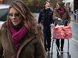 EXCLUSIVE ALL ROUNDER Elizabeth Hurley is seen stocking up on some last minute groceries with her son Damian\n22 December 2015.\nPlease byline: Vantagenews.com\nUK clients should be aware children's faces may need pixelating.