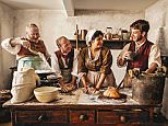 Programme Name: Victorian Bakers - TX: n/a - Episode: n/a (No. 1) - Picture Shows: (L-R) John Foster, John Swift, Harpeet Baura, Duncan Glendinning - (C) Wall to Wall - Photographer: Duncan Stingemore