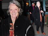 10.JAN.2016 - LONDON- UK
** EXCLUSIVE PICTURES **
DOWNTON ABBEY STAR MAGGIE SMITH AND HER HUSBAND ENJOY LUNCH AT THE IVY CHELSEA GARDEN IN LONDON
BYLINE MUST READ : XPOSUREPHOTOS.COM
***UK CLIENTS - PICTURES CONTAINING CHILDREN PLEASE PIXELATE FACE PRIOR TO PUBLICATION***
UK CLIENTS MUST CALL PRIOR TO TV OR ONLINE USAGE PLEASE TELEPHONE 0208 344 2007 *** Local Caption ***