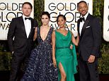 BEVERLY HILLS, CA - JANUARY 10:  (L-R) Actors Channing Tatum, Jenna Dewan Tatum, Jada Pinkett Smith, and Will Smith attend the 73rd Annual Golden Globe Awards held at the Beverly Hilton Hotel on January 10, 2016 in Beverly Hills, California.  (Photo by Jason Merritt/Getty Images)