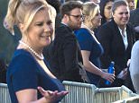 Exclusive... 51945940 Stars Ronda Rousey, Amy Schumer and Seth Rogen are seen filming a Budlight commercial in Los Angeles, California on January 12, 2016. Between takes Ronda had a little fun showing off her skills tossing a water bottle. FameFlynet, Inc - Beverly Hills, CA, USA - +1 (310) 505-9876