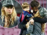 10 January 2016 - Barcelona - Spain
*** EXCLUSIVE ALL ROUND PICTURES AVAILABLE FOR UK NEWSPAPERS ONLY ***
Yummy Mummy Shakira and her footballer partner Gerard Pique seen enjoying an afternoon with their children as well as other teammates at FC Barcelona field after Barcelona vs Granada match. Pictured Marc Bartra and girlfriend Melissa Jimenez, Gerard Pique and Shakira with Milan Pique Mebarak and Sasha Pique Mebarak and Sergi Busquets with pregnant girlfriend lena Galera. Also in the picture, Gerard Pique's parents.
BYLINE MUST READ: XPOSUREPHOTOS.COM
*AVAILABLE FOR UK SALE ONLY*
**UK CLIENTS MUST CALL PRIOR TO TV OR ONLINE USAGE PLEASE TELEPHONE  +44 208 344 2007