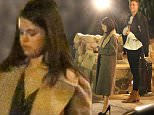 Please contact X17 before any use of these exclusive photos - x17@x17agency.com   Selena Gomez wears a little black dress and high black heels for a dinner date at Saddle Peak Lodge in Malibu Canyon. She arrives and leaves with a tall mystery man who wears a big smile on his face around her. Friday, January 15, 2016 X17online.com PREMIUM EXCLUSIVE