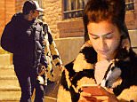 **DAILY MAIL ONLINE USE ONLY**\nEXCLUSIVE TO INF.\nFebruary 1, 2016: Bradley Cooper and girlfriend Irina Shayk are seen holding hands tonight after having dinner together in New York City, amidst breakup rumors.  Irina is seen texting on her phone and later met up with Bradley and went back to her apartment.\nMandatory Credit: Elder Ordonez/INFphoto.com Ref: infusny-160