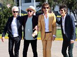 British Rolling Stones' (L-R) Charlie Watts, Keith Richards, Mick Jagger and Ronnie Wood pose as they arrive to the National Stadium in Santiago on February 1, 2016, for a sound test. AFP PHOTO/JORGE AMENGUALJORGE AMENGUAL/AFP/Getty Images