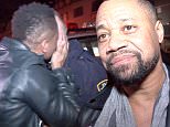 EXCLUSIVE TO INF. \nFebruary 3, 2016: Cuba Gooding Jr. leaving the Up & Down night club in New York City, New York. He spoke candidly about his feelings towards celebrities boycotting the Oscars. When asked if he supported black artists boycotting the Oscars, Cuba responds "No, why wouldn't I support an organization that has a black President? Why wouldn't I support an organization that has Chris Rock as the host?" Gooding was in good spirits as he hugged the NYPD and took countless selfies with fans.\nMandatory Credit: INFphoto.com Ref: infusny-290