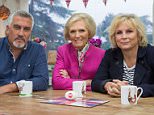 WARNING: Embargoed for publication until 00:00:01 on 26/01/2016 - Programme Name: The Great Sport Relief Bake Off 2016 - TX: 03/02/2016 - Episode: n/a (No. 2) - Picture Shows: **EMBARGOED FOR PUBLICATION UNTIL 00:01 HRS ON TUESDAY 26TH JANUARY 2016** Paul Hollywood, Mary Berry, Jennifer Saunders - (C) Love Productions - Photographer: Lucille Flood