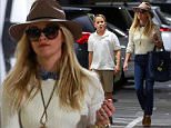 Picture Shows: Deacon Phillippe, Reese Witherspoon  February 05, 2016\n \n Actress Reese Witherspoon is spotted with her son Deacon Phillippe at a medical building in Westwood, CA. Reese was looking stylish in a brown fedora, white sweater, blue denim jeans, and brown ankle boots.\n \n Non Exclusive\n UK RIGHTS ONLY\n \n Pictures by : FameFlynet UK © 2016\n Tel : +44 (0)20 3551 5049\n Email : info@fameflynet.uk.com
