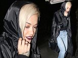 7.FEB.2016  West Hollywood - USA
***AVAILABLE FOR UK AND GERMANY SALE ONLY ***
Rita Ora covers her face as she arrives at Chateau Marmont on Super Bowl Sunday. The British singer dressed down in a black windbreaker, baggy jeans and a pair of black chelsea boots. 
BYLINE MUST READ: AKM-GSI-XPOSURE
***UK CLIENTS - PICTURES CONTAINING CHILDREN PLEASE PIXELATE FACE PRIOR TO PUBLICATION ***
*UK CLIENTS MUST CALL PRIOR TO TV OR ONLINE USAGE PLEASE TELEPHONE 0208 344 2007*