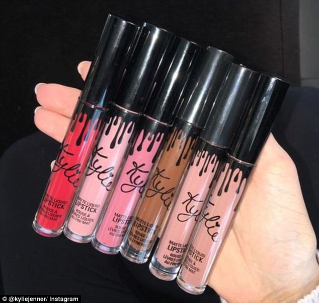 Beauty guru: Kylie launched her own range of lip products, Lip Kit by Kylie, last year and they have proved to be a sell-out success
