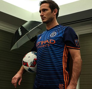 New York City stars Frank Lampard, Andrea Pirlo and David Villa unveil new away kit for