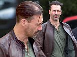 *EXCLUSIVE* **SHOT ON 2/24/16** Atlanta, GA - Jon Hamm looks a little beat up on the set of "Baby Driver" in Atlanta. He's seen with a cut on his nose and a comb over, not the clean cut Jon we are used to. \n  \nAKM-GSI      February 25, 2016 \nTo License These Photos, Please Contact :\nSteve Ginsburg\n(310) 505-8447\n(323) 423-9397\nsteve@akmgsi.com\nsales@akmgsi.com\nor\nMaria Buda\n(917) 242-1505\nmbuda@akmgsi.com\nginsburgspalyinc@gmail.com