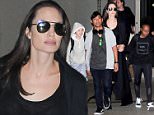 Los Angeles, CA -  Pax Jolie Pitt, Shiloh Jolie Pitt, Angelina Jolie, and Zahara Jolie Pitt were spotted arriving back from a busy time filming in Cambodia for Jolie's new film for Netflix. The troupe looked tired and ready to be home as they walked to the car.\n  \nAKM-GSI       March 2, 2016\nTo License These Photos, Please Contact :\nSteve Ginsburg\n(310) 505-8447\n(323) 423-9397\nsteve@akmgsi.com\nsales@akmgsi.com\nor\nMaria Buda\n(917) 242-1505\nmbuda@akmgsi.com\nginsburgspalyinc@gmail.com