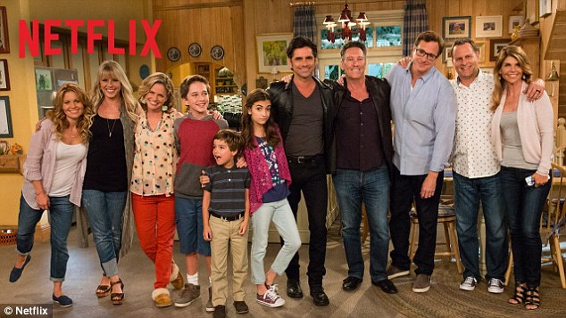 Sitcom classic: The show also features cameos from original stars John Stamos, Bob Saget, Dave Coulier and Lori Loughlin 