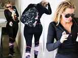 Beverly Hills, CA - Khloe Kardashian arrives to the gym in the 90210. The reality TV star has been working hard on her fitness. With a banana and smoothie in hand, Khloe makes a b-line for door to fit a workout in.\nAKM-GSI          March 1, 2016\nTo License These Photos, Please Contact :\nSteve Ginsburg\n(310) 505-8447\n(323) 423-9397\nsteve@akmgsi.com\nsales@akmgsi.com\nor\nMaria Buda\n(917) 242-1505\nmbuda@akmgsi.com\nginsburgspalyinc@gmail.com