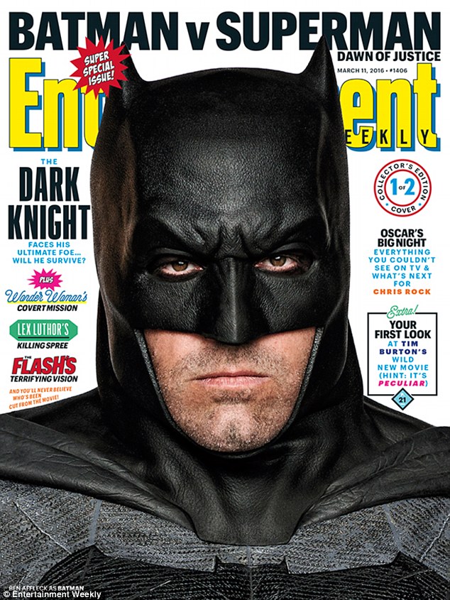 Caped Crusader: The 43-year-old Ben could be seen in full mask and make-up on the cover as he talked about his character questioning himself