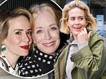 EXCLUSIVE: Sarah Paulson looks ready for Vancouver's wet weather, after leading a TED Talks Conference on 18 February 2016. Dressed casually in a knit sweater, stone-washed denim, and an oversize green rain jacket, Sarah looked in good spirits!....Pictured: Sarah Paulson..Ref: SPL1233074  220216   EXCLUSIVE..Picture by: Splash News....Splash News and Pictures..Los Angeles: 310-821-2666..New York: 212-619-2666..London: 870-934-2666..photodesk@splashnews.com..