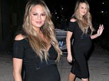Picture Shows: Chrissy Teigen  March 02, 2016\n \n Chrissy Teigen seen at 'The Daily Show with Trevor Noah' in New York City, New York. Chrissy showed off her growing baby bump in a stylish little black dress.\n \n Non-Exclusive\n UK RIGHTS ONLY\n \n Pictures by : FameFlynet UK © 2016\n Tel : +44 (0)20 3551 5049\n Email : info@fameflynet.uk.com