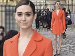 PARIS, FRANCE - MARCH 04:  Emmy Rossum is seen arriving at Dior fashion show during Paris Fashion Week : Womenswear Fall Winter 2016/2017 on March 4, 2016 in Paris, France.  (Photo by Jacopo Raule/GC Images)