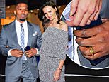 Jamie Foxx was spotted out in NYC on Wednesday night as he showed his support for Hillary Clinton at the "I'm with Her" Fundraiser at Radio City Music Hall. He flashed a shiny gold band on his ring finger, sparking rumors he was secretly wed. Also attending the event was Diane Von Furstenberg.\n\nPictured: Jamie Foxx\nRef: SPL1239915  020316  \nPicture by: 247PAPS.TV / Splash News\n\nSplash News and Pictures\nLos Angeles: 310-821-2666\nNew York: 212-619-2666\nLondon: 870-934-2666\nphotodesk@splashnews.com\n