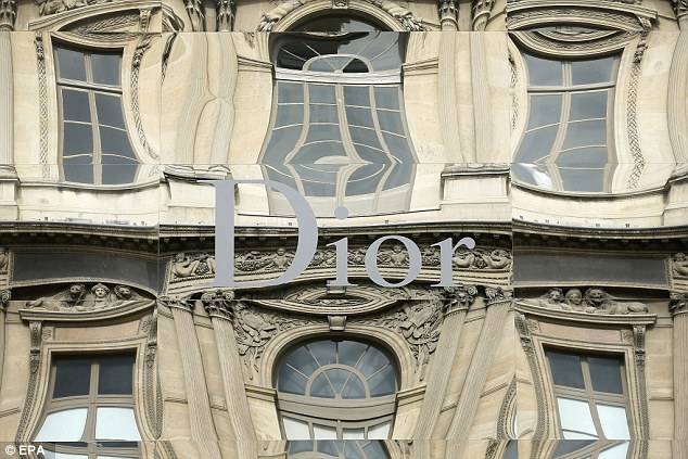 Iconic name: The French fashion house set up shop in the magnificent courtyard of the Louvre