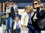 \nEXCLUSIVE: Gisele Bundchen and Tom Brady take their kids Jack, Benjamin and Vivian to lunch at Sant Ambroeus on Madison Avenue in New York City. Gisele also passed by Gagossian Gallery and Nelly Hamad Gallery at the Carlyle Hotel and met up with Tom, who spent time with Jack and Benjamin playing soccer and lazer tag.\nPlease byline:TheImageDirect.com\n