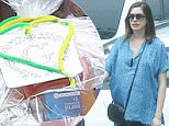 Exclusive... 51988680 Celebrities attend pregnant Anne Hathaway's baby shower in Hollywood, California on March 5, 2016.  Camila Alves was spotted carrying a gift with a big 'G' on it. Perhaps that could be hinting at the gender? ***NO WEB USE W/O PRIOR AGREEMENT - CALL FOR PRICING*** FameFlynet, Inc - Beverly Hills, CA, USA - +1 (310) 505-9876