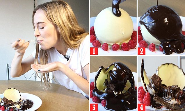How to make the melting chocolate dome dessert gripping the web