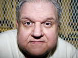 Death row prisoner Coy Wayne Wesbrook is photographed Wednesday, Feb. 3, 2016, at the Texas Department of Criminal Justice Polunsky Unit outside Livingston, Texas. Wesbrook, 58, is set for lethal injection March 9, 2016, for the November 1997 fatal shootings of his ex-wife and another man at her apartment in Channelview, just east of Houston. They were among five people killed during the shooting rampage. (AP Photo/Michael Graczyk)