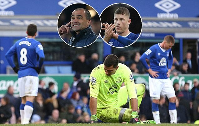 Everton have dropped 45 points from winning positions under Roberto Martinez since 2013…