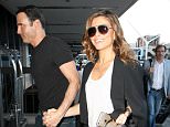 The newly engaged actress, tv host, and occasional wrestler Maria Menounos arrives at LAX airport with her fiance and is all smiles while flashing her ring. Friday, March 11, 2016 X17online.com