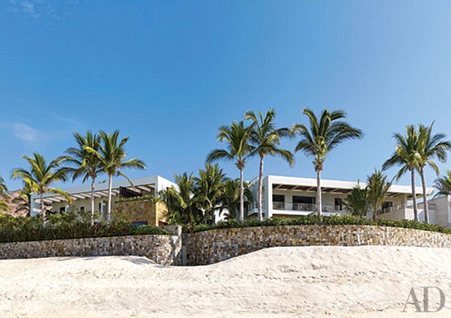 Relaxing: Clooney, 54, also has a holiday home property in the Mexican beach location of Cabo (pictured)