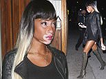 West Hollywood, CA - Model Winnie Harlow is looking sexy in a short skirt black dress with black knee high black boots parties at The Nice Guy with a friend.
AKM-GSI          March 14, 2016
To License These Photos, Please Contact :
Steve Ginsburg
(310) 505-8447
(323) 423-9397
steve@akmgsi.com
sales@akmgsi.com
or
Maria Buda
(917) 242-1505
mbuda@akmgsi.com
ginsburgspalyinc@gmail.com