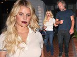 *EXCLUSIVE* West Hollywood, CA - Jessica Simpson and her husband Eric Johnson lock arms as they leave a double dinner date at Mercado Mexican restaurant. The blonde beauty dressed casual in a buttoned down polo shirt and flared jeans. Over the weekend, Jessica and Eric turned up the PDA in a raunchy Instagram post.
AKM-GSI         March 15, 2016
To License These Photos, Please Contact :
Steve Ginsburg
(310) 505-8447
(323) 423-9397
steve@akmgsi.com
sales@akmgsi.com
or
Maria Buda
(917) 242-1505
mbuda@akmgsi.com
ginsburgspalyinc@gmail.com
