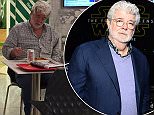 George Lucas pictured eating Chinese and a Diet Coke in an Adelaide food court