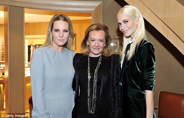 Here come the girls! Chopard Co-President Caroline Scheufele also stopped to pose for a snap with the fashionistas