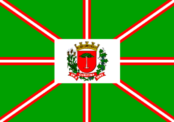 English: Flag of municipality of Curitiba, cap...