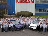 Overall winner: The Nissan Sunderland team celebrate with the trophy after its Qashqai won the award of car of the year from WhatCar?