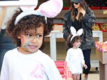 Kim Kardashian and daughter Nori going on an supercute egg hunt before Easter in Los Angeles march 22, 2016 /X17online.com