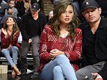 LOS ANGELES, CA - MARCH 24:  Vanessa Lachey and Nick Lachey (R) attend a basketball game between Portland Trail Blazers and the Los Angeles Clippers at Staples Center on March 24, 2016 in Los Angeles, California.  (Photo by Noel Vasquez/GC Images)