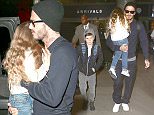 24 March 2016.
David Beckham and family are seen at LAX 
Credit: BG/GoffPhotos.com   Ref: KGC-300/160324NR5
**UK, Spain, Italy, China, South Africa Sales Only**
