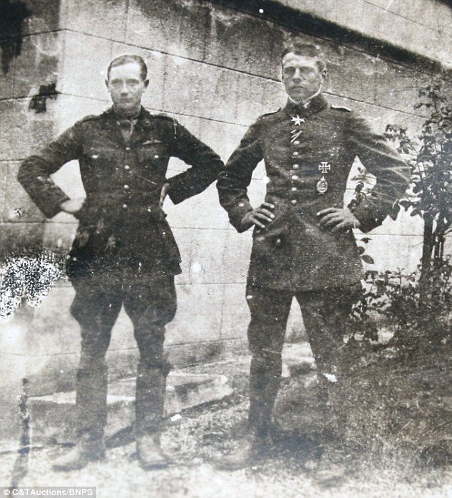 Oswald Boelcke, (right) who is regarded as the father of the German fighter air force, shot down Robert Wilson (left), of the 32 Squadron Royal Flying Corps, before inviting him to join him for coffee