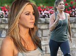 Picture Shows: Jennifer Aniston  September 01, 2015.. .. Newlywed Jennifer Aniston films a workout scene for her new movie "Mother's Day" in Atlanta, Georgia. Jennifer, having just returned from her honeymoon with her new husband Justin Theroux, will be joining fellow A-Listers Julia Roberts and Kate Hudson in this ensemble film... .. Non Exclusive.. UK RIGHTS ONLY.. .. Pictures by : FameFlynet UK © 2015.. Tel : +44 (0)20 3551 5049.. Email : info@fameflynet.uk.com