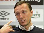 LONDON, ENGLAND - MARCH 24:  Mark Noble of West Ham United during the press conference for his testimonial match at Boleyn Ground on March 24, 2016 in London, England.  (Photo by Avril Husband/West Ham United via Getty Images)
