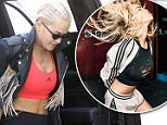 30.March.2016 - Beverly Hills Ò USA
*** STRICTLY AVAILABLE FOR UK AND GERMANY USE ONLY ***
Beverly Hills, CA - Rita Ora arrives to the dermatologist office in a sporty look. The 25-year-old singer is decked out in Adidas wearing leggings and a sports bra paired with sneakers. Rita tops off her look with a fringe leather jacket and body chain.
BYLINE MUST READ : AKM-GSI-XPOSURE
***UK CLIENTS - PICTURES CONTAINING CHILDREN PLEASE PIXELATE FACE PRIOR TO PUBLICATION ***
*UK CLIENTS MUST CALL PRIOR TO TV OR ONLINE USAGE PLEASE TELEPHONE 0208 344 2007*