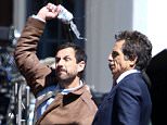 EXCLUSIVE: March 29, 2016 - New York, New York, United States:  EXCLUSIVE:  Actors Ben Stiller and Adam Sandler photographed filming a courtyard argument scene for their new film "Yeh Din Ka Kissa," on location in Upstate NY. 
Credit: AR Photo/Splash News

Pictured: Adam Sandler, Ben Stiller
Ref: SPL1253903  290316   EXCLUSIVE
Picture by: AR Photo/Splash News

Splash News and Pictures
Los Angeles: 310-821-2666
New York: 212-619-2666
London: 870-934-2666
photodesk@splashnews.com