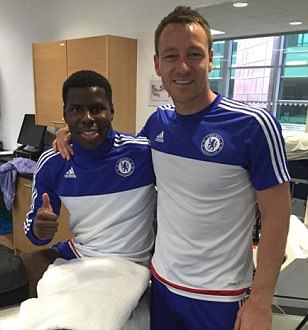 John Terry shows his support for injured Chelsea team-mate Kurt Zouma