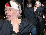 Picture Shows: Keith Richards  April 04, 2016
 
 * Min Web / Online Fee £250 For Set *
 
 Keith Richards is seen to be being helped into his hotel by two bodyguards who appear to sweep him off his feet. His hat is seen being put back on his head by one of them.
 
 * Min Web / Online Fee £250 For Set *
 
 Exclusive All Rounder
 WORLDWIDE RIGHTS
 Pictures by : FameFlynet UK © 2016
 Tel : +44 (0)20 3551 5049
 Email : info@fameflynet.uk.com